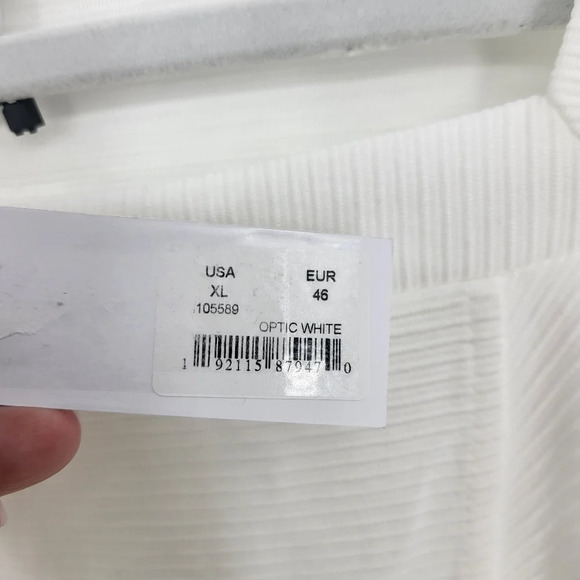 BB DAKOTA By Steve Madden Optic White Ribbed Long Sleeve Top SIZE US XL NWT NEW - Picture 7 of 15